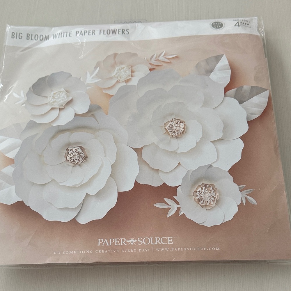 Paper Source White Floral Paper Decor